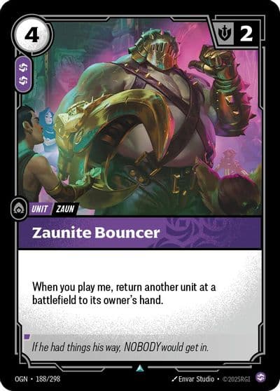 Zaunite Bouncer Origins Riftbound card
