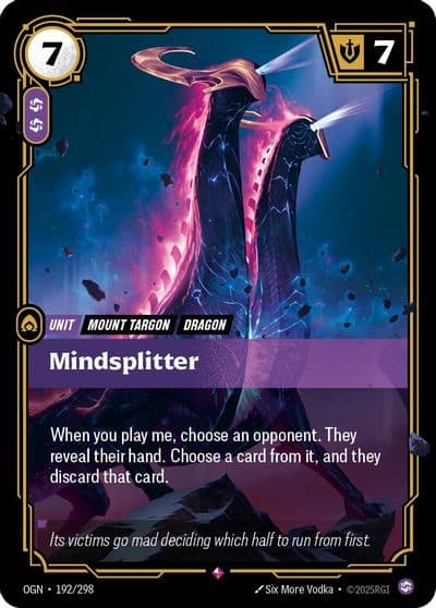 Mindsplitter Origins Riftbound card