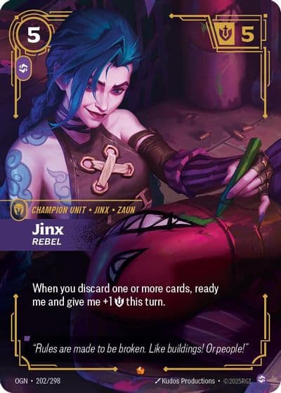 Jinx Rebel Origins Riftbound card