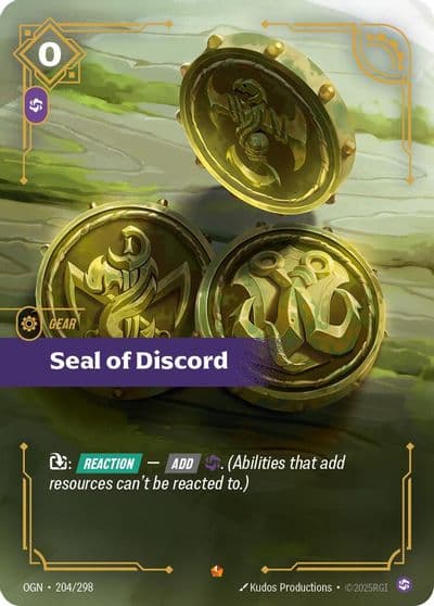 Seal of Discord Origins Riftbound card