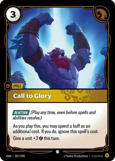 Call to Glory Origins Riftbound card