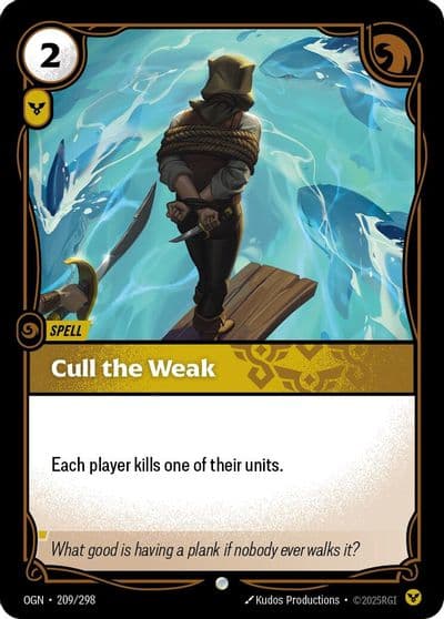 Cull the Weak Origins Riftbound card