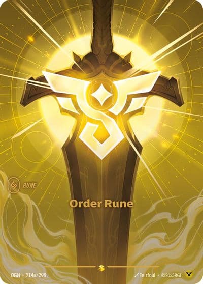 Order Rune Alternate Art Origins Riftbound card