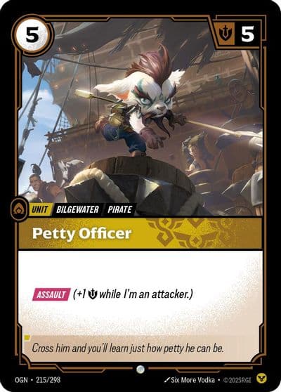 Petty Officer Origins Riftbound card