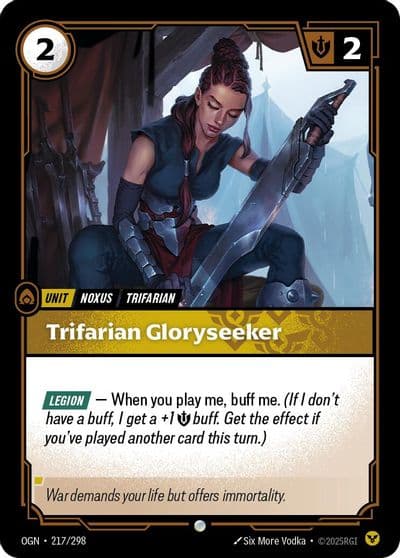Trifarian Gloryseeker Origins Riftbound card