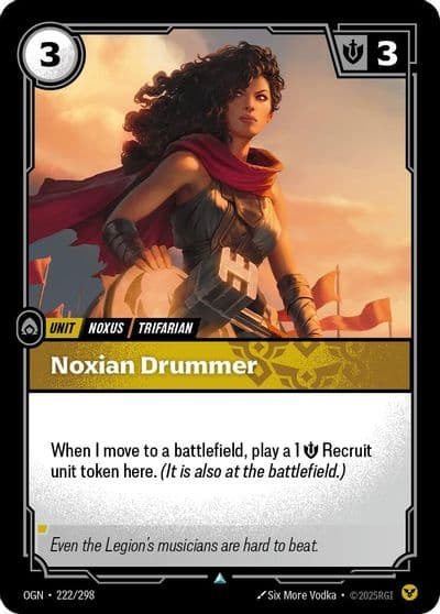 Noxian Drummer Origins Riftbound card