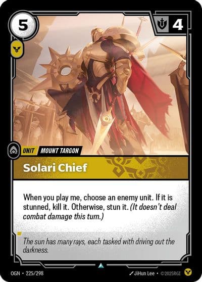 Solari Chief Origins Riftbound card