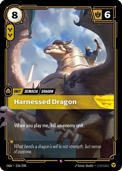 Harnessed Dragon Origins Riftbound card