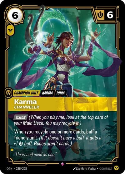 Karma Channeler Origins Riftbound card