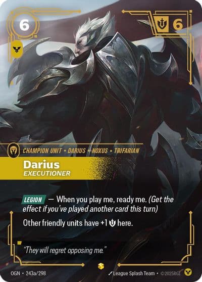 Darius Executioner Alternate Art Origins Riftbound card