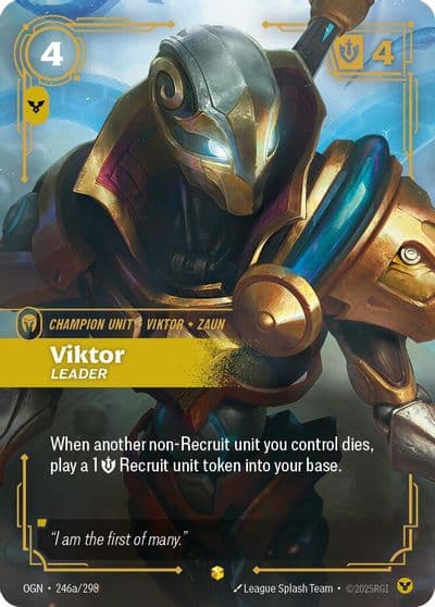 Viktor Leader Alternate Art Origins Riftbound card
