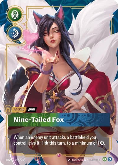 Ahri Nine Tailed Fox Origins Riftbound card