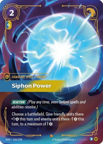 Siphon Power Origins Riftbound card