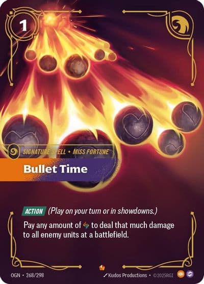 Bullet Time Origins Riftbound card