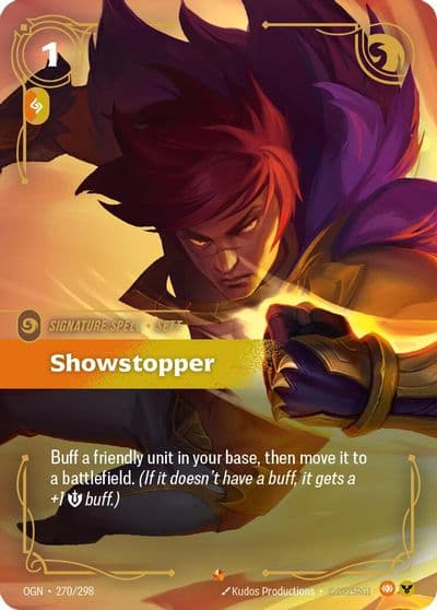 Showstopper Origins Riftbound card