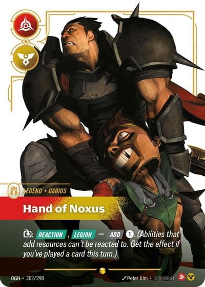 Darius Hand of Noxus Overnumbered Origins Riftbound card