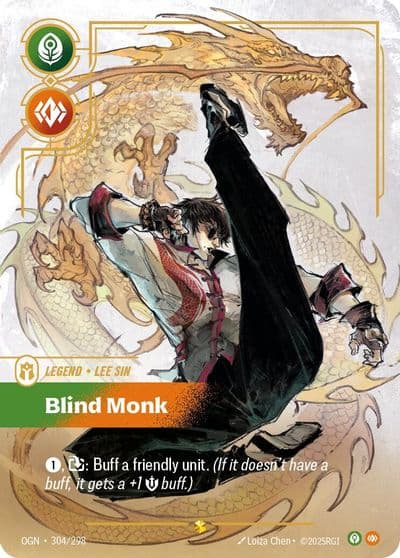 Lee Sin Blind Monk Overnumbered Origins Riftbound card