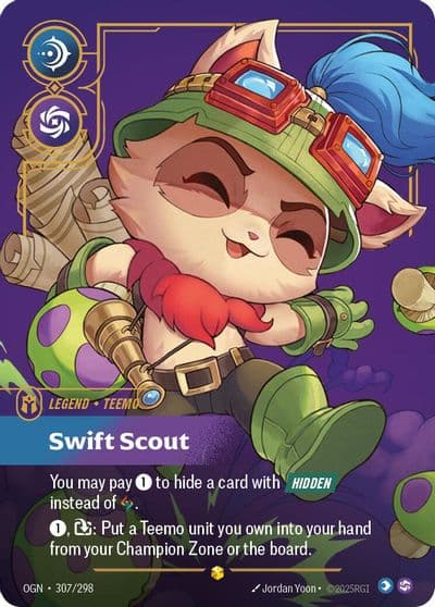 Teemo Swift Scout Overnumbered Origins Riftbound card