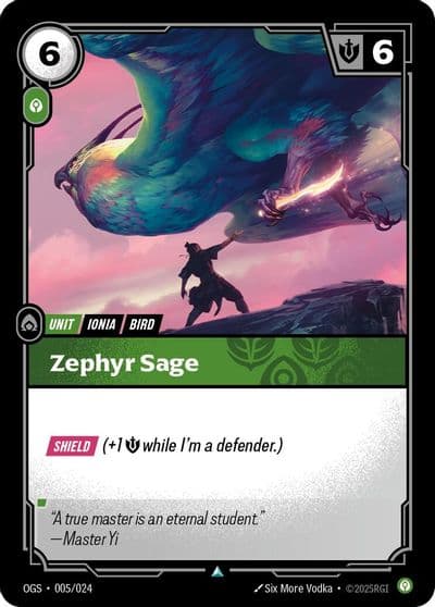 Zephyr Sage Origins: Proving Grounds Riftbound card