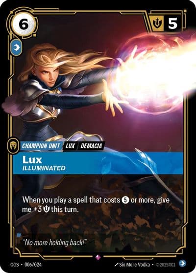 Lux Illuminated Origins: Proving Grounds Riftbound card