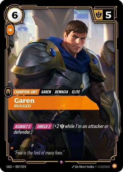 Garen Rugged Origins: Proving Grounds Riftbound card