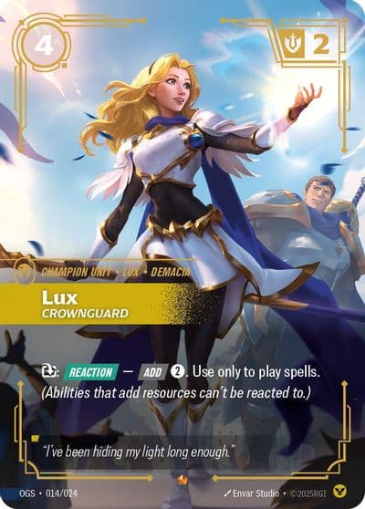 Lux Crownguard Origins: Proving Grounds Riftbound card