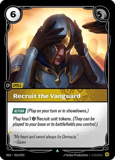 Recruit the Vanguard Origins: Proving Grounds Riftbound card