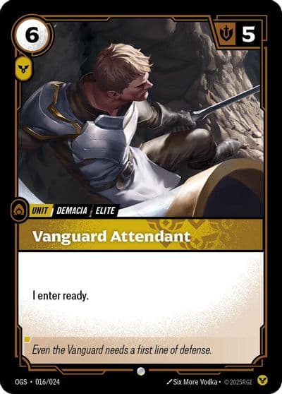 Vanguard Attendant Origins: Proving Grounds Riftbound card