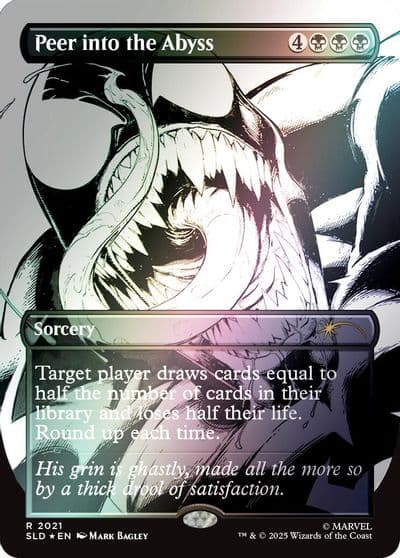 Peer into the Abyss 2021 Rainbow Foil Secret Lair Drop Series Magic card
