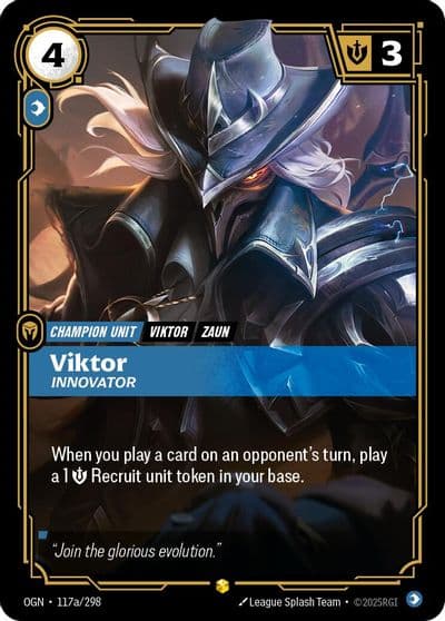 Viktor Innovator Alternate Art Origins Riftbound card