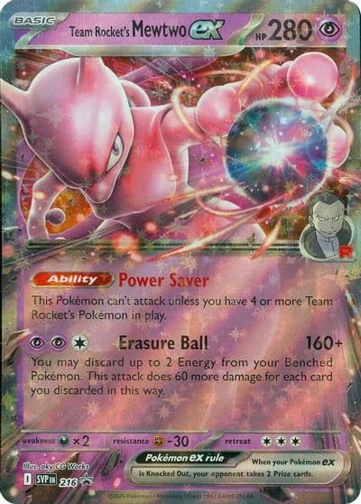 Team Rocket's Mewtwo ex - 216 SV: Scarlet & Violet Promo Cards Pokemon card