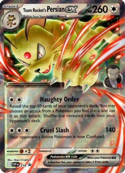 Team Rocket's Persian ex - 218 SV: Scarlet & Violet Promo Cards Pokemon card
