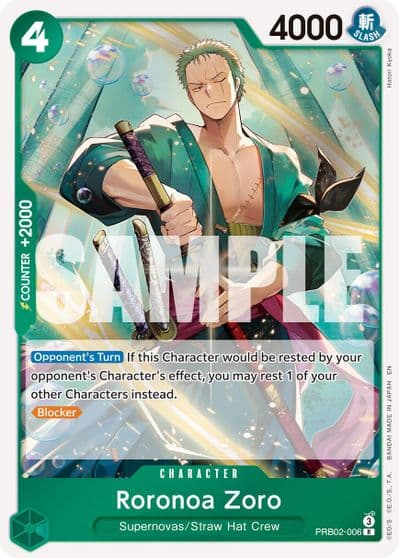 Roronoa Zoro PRB02 006 Premium Booster -The Best- Vol. 2 One Piece card