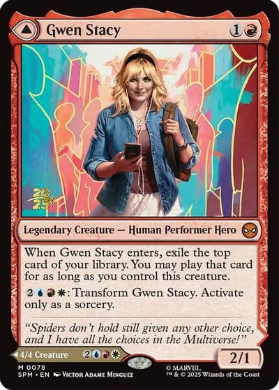 Gwen Stacy Prerelease Cards Magic card