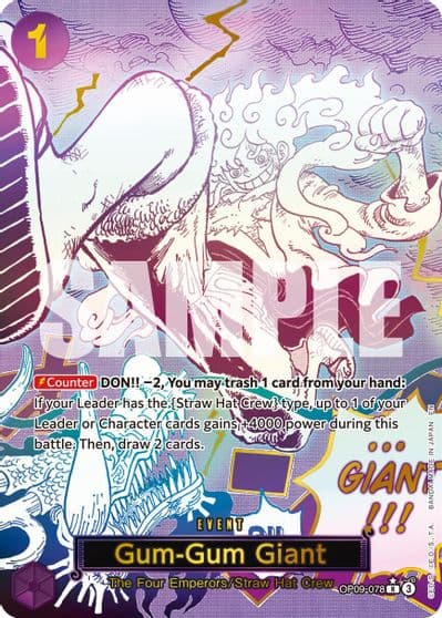 Gum Gum Giant Alternate Art Premium Booster -The Best- Vol. 2 One Piece card