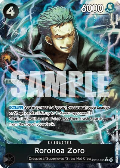 Roronoa Zoro OP10 095 Alternate Art Premium Booster -The Best- Vol. 2 One Piece card