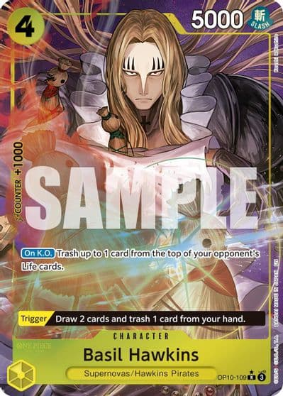 Basil Hawkins OP10 109 Alternate Art Premium Booster -The Best- Vol. 2 One Piece card