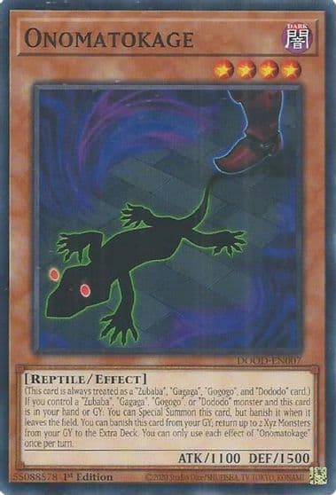 Onomatokage Doom of Dimensions Yu-Gi-Oh! card