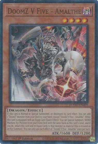 DoomZ V Five Amalthe Doom of Dimensions Yu-Gi-Oh! card