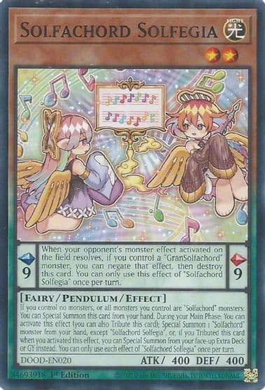 Solfachord Solfegia Doom of Dimensions Yu-Gi-Oh! card