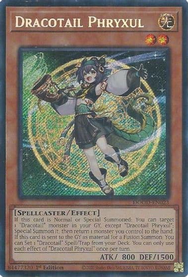 Dracotail Phryxul Doom of Dimensions Yu-Gi-Oh! card