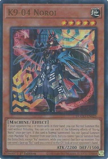 K9 04 Noroi Doom of Dimensions Yu-Gi-Oh! card