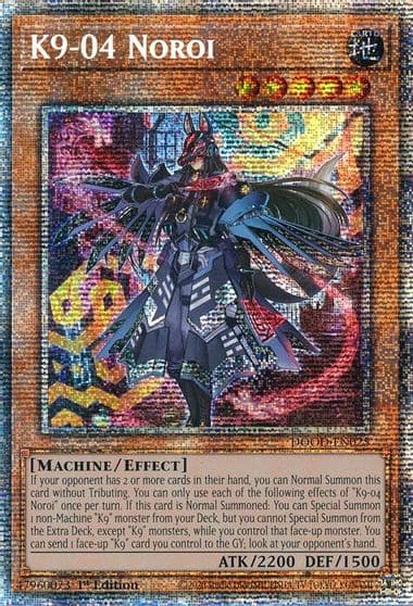 K9 04 Noroi Starlight Rare Doom of Dimensions Yu-Gi-Oh! card