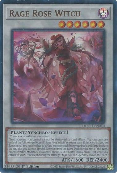 Rage Rose Witch Doom of Dimensions Yu-Gi-Oh! card