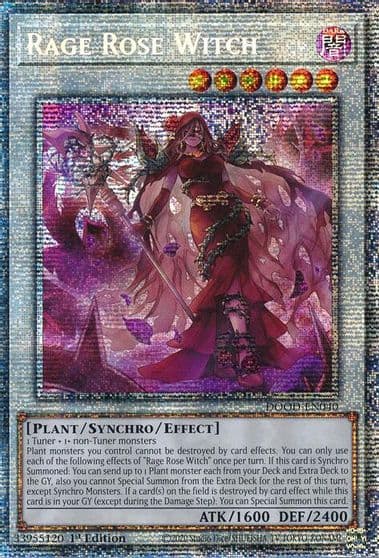 Rage Rose Witch Starlight Rare Doom of Dimensions Yu-Gi-Oh! card