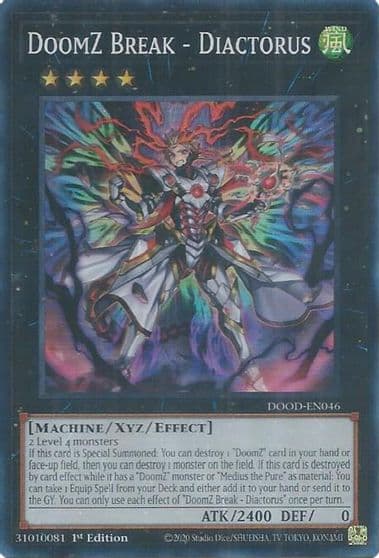 DoomZ Break Diactorus Doom of Dimensions Yu-Gi-Oh! card