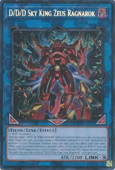 D D D Sky King Zeus Ragnarok Doom of Dimensions Yu-Gi-Oh! card