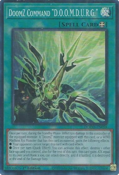 DoomZ Command DOOMDURG Doom of Dimensions Yu-Gi-Oh! card
