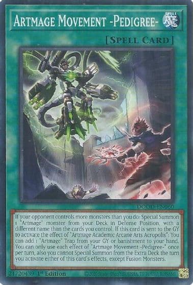 Artmage Movement Pedigree Doom of Dimensions Yu-Gi-Oh! card