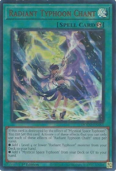Radiant Typhoon Chant Doom of Dimensions Yu-Gi-Oh! card